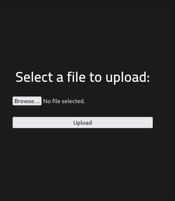 file upload page